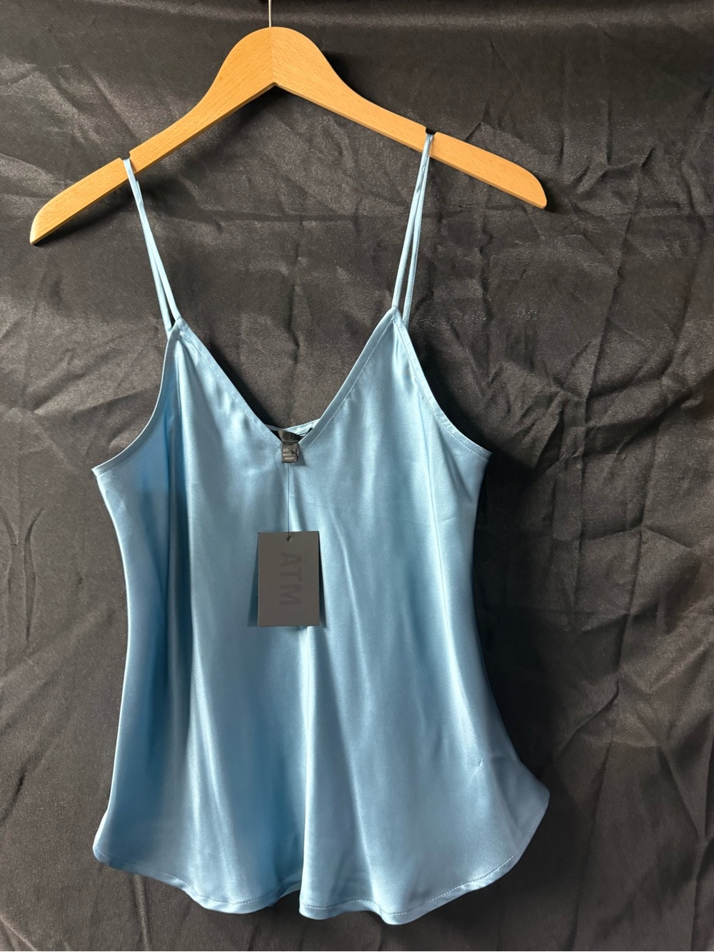 ATM Anthony Thomas Melillo Light Blue Satin Camisole size XS NWT